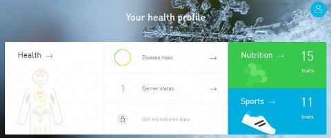 The Your Health Profile page.