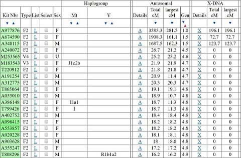 My top 20 matches (excluding their names and email addresses).