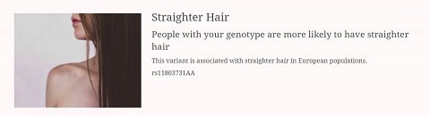 The Straighter Hair genotype.