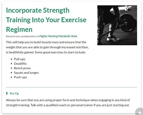One of my exercise tips: Incorporate Strength Training.