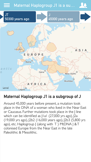 My maternal haplogroup map.