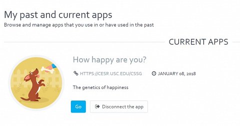 A list of the apps with access to my information, and the option to disconnect.