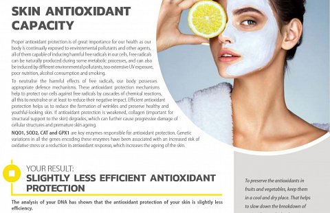 My result for "Skin Antioxidant Capacity".