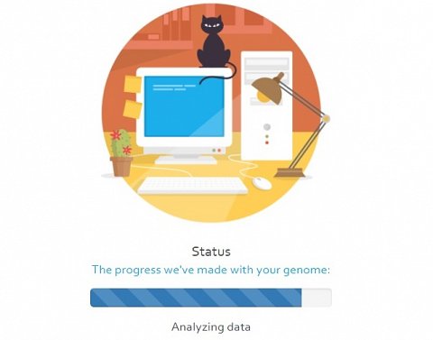 A bar showing the progress of my data upload.