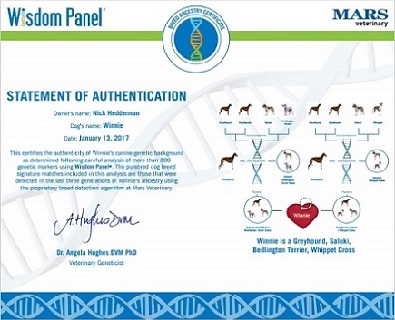 Wisdom Panel Certificate Rectangle